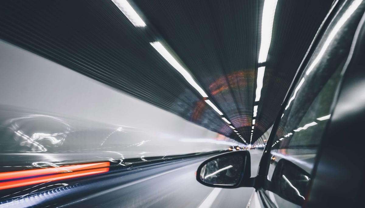 car in tunnel